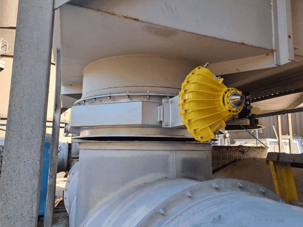 Part of an RTO damper, delivered by Process Energy